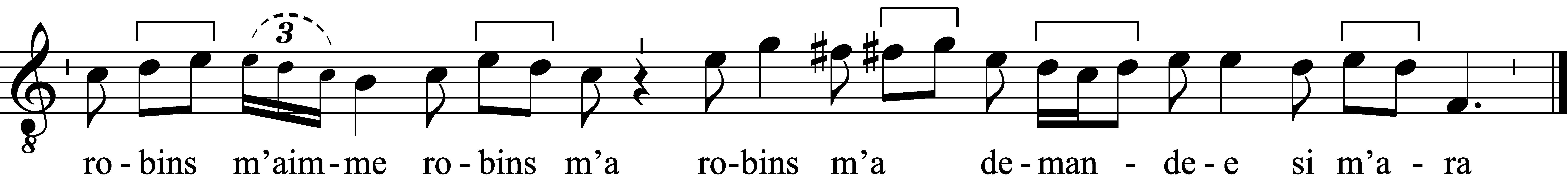 Refrain musical notation